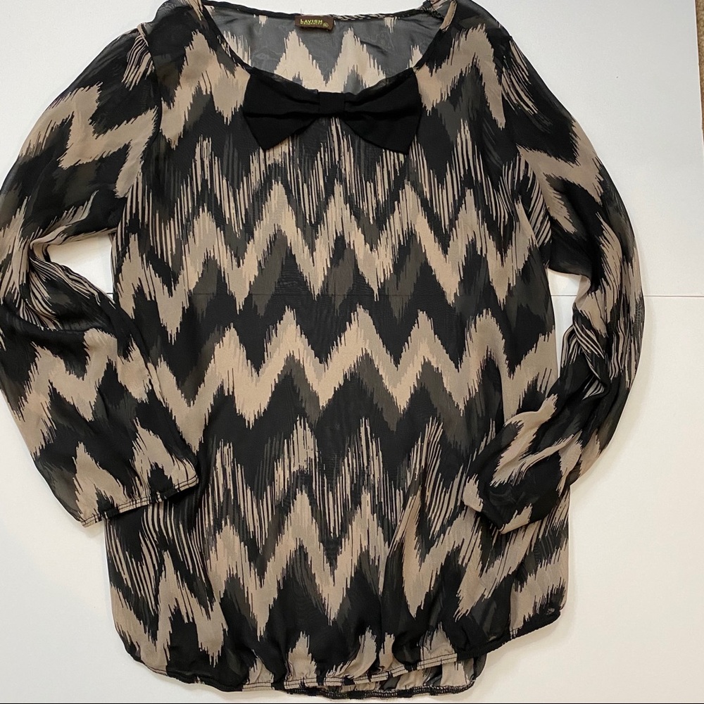 Lavish Maternity Sheer Top.
